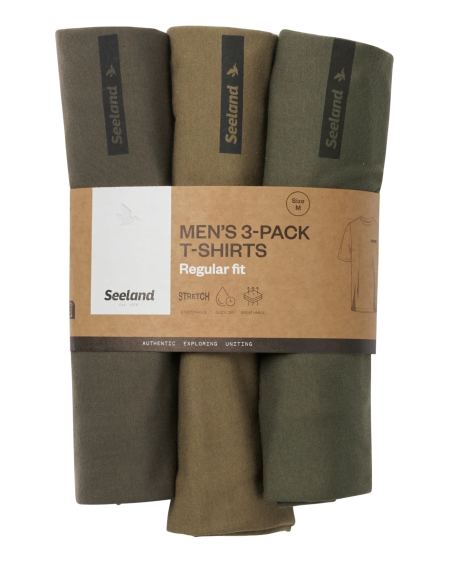 Koszulka Seeland 3-Pack Pine Green/Military Olive/Grape Leaf