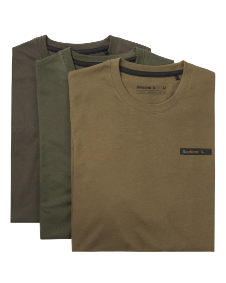 Koszulka Seeland 3-Pack Pine Green/Military Olive/Grape Leaf