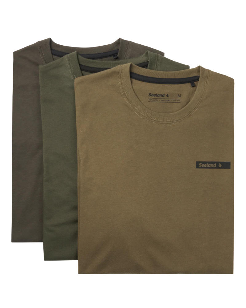 Koszulka Seeland 3-Pack Pine Green/Military Olive/Grape Leaf