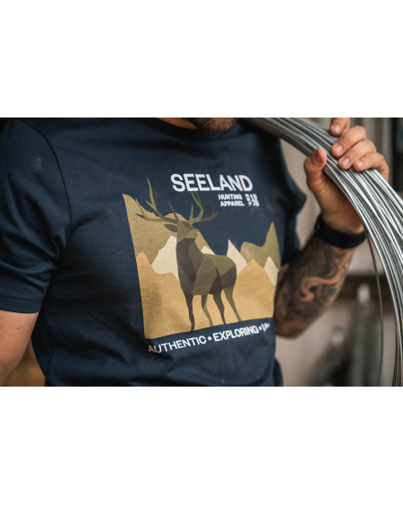 Koszulka Seeland Fragment Dark Blue – Klasyczna koszulka myśliwska