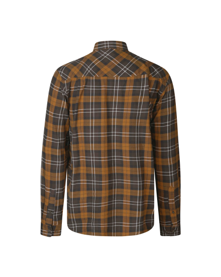 Koszula flanelowa Seeland Glen L/S – Dark Brown / Camel | Sklep Trofeum