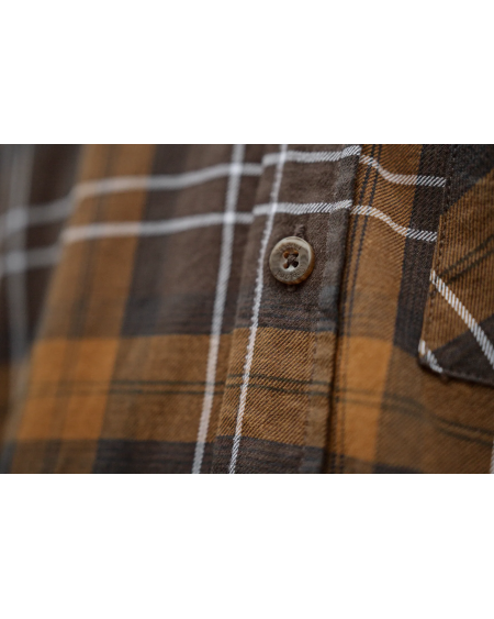 Koszula flanelowa Seeland Glen L/S – Dark Brown / Camel | Sklep Trofeum