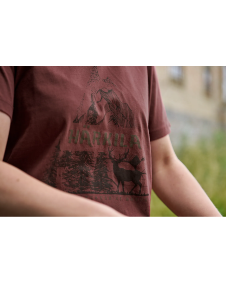 Koszulka Damska Härkila Nature S/S – Hot Chocolate | Stylowy T-shirt