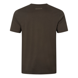 Koszulka Härkila Logo Band S/S Shadow Brown/Tarmac – Styl i Komfort