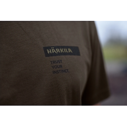 Koszulka Härkila Logo Band S/S Shadow Brown/Tarmac – Styl i Komfort