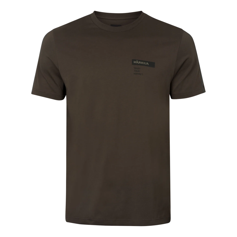 Koszulka Harkila Logo Band S/S Shadow Brown / Tarmac