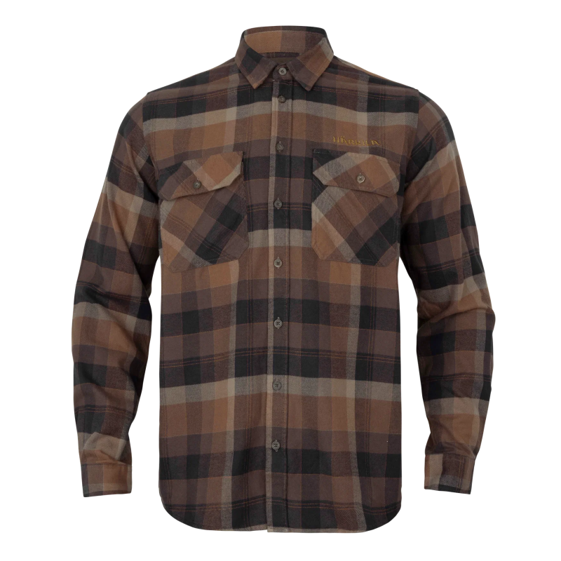Koszula HARKILA Asmund L/S Rust Brown Check