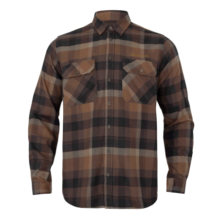 Koszula HARKILA Asmund L/S Rust Brown Check
