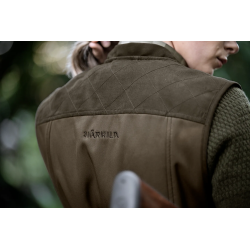 Kamizelka Damska Harkila Skye Shooting Willow Green/Shadow Brown – Styl i funkcjonalność
