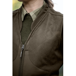 Kamizelka Damska Harkila Skye Shooting Willow Green/Shadow Brown – Styl i funkcjonalność